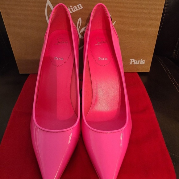 New Christian Louboutin Sporty Kate 85, Hot Pink Poupidou, 38.5 Valentine's Day - Picture 4 of 6